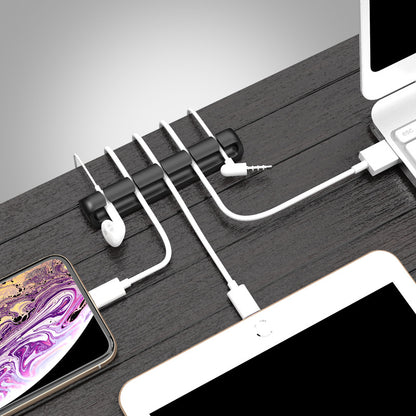 Silikon Kabel‑Organizer – multi‑fach Kabelhalter für Schreibtisch & Smart‑Home Zubehör