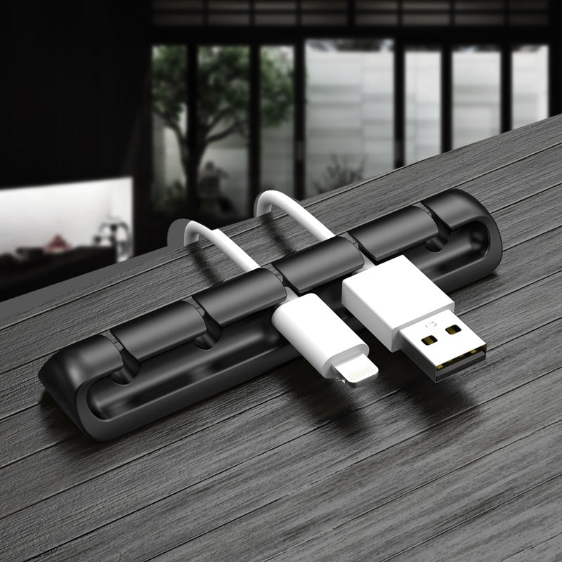 Silikon Kabel‑Organizer – multi‑fach Kabelhalter für Schreibtisch & Smart‑Home Zubehör