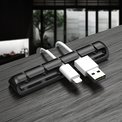 Silikon Kabel‑Organizer – multi‑fach Kabelhalter für Schreibtisch & Smart‑Home Zubehör