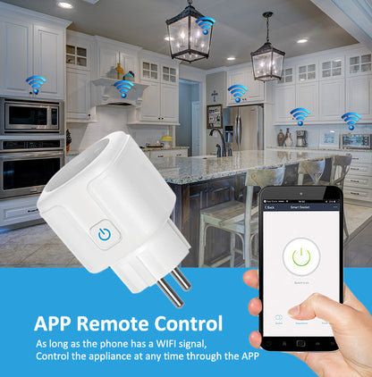 Tuya Smart WiFi Steckdose 16A – Energie‑Monitoring & App‑Steuerung (Smart‑Life)