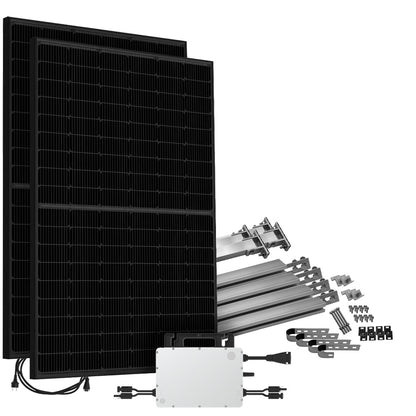 Balkonkraftwerk Solar‑Direct 900W Bifazial – Steckdosefertig – Mit oder ohne Halterung
