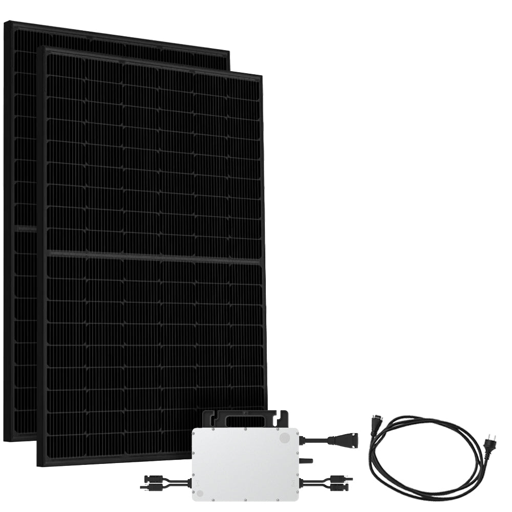 Balkonkraftwerk Solar‑Direct 900W Bifazial – Steckdosefertig – Mit oder ohne Halterung