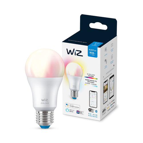 Philips WiZ A60 Smart LED Glühbirne E27 – 16 Mio. Farben, WLAN, dimmbar